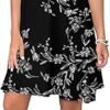 Women Summer Casual Short Sleeve Crew Neck T Shirt Dresses Loose Swing with Pockets