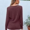 AUTOMET Long Sleeve Shirts for Women Business Casual Tops Fall Fashion Clothes Workout Plus Size Teacher School Outfits 2025