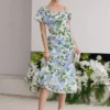PREMIUM MULBERRY SILK FLORAL PRINT DRESS