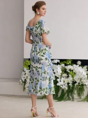PREMIUM MULBERRY SILK FLORAL PRINT DRESS