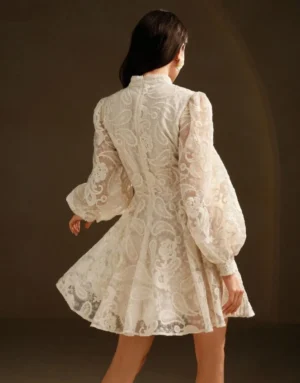 Women's Spring Outfit, Valentine's Day Dress, Stand Collar